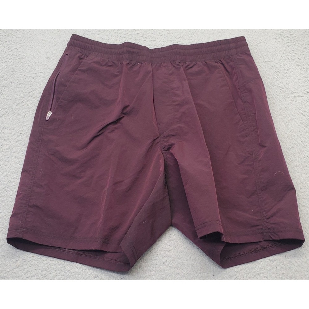 VRST All-In Unlined Shorts Mens Medium Burgundy Comfort Water Repellent UPF 50+‎